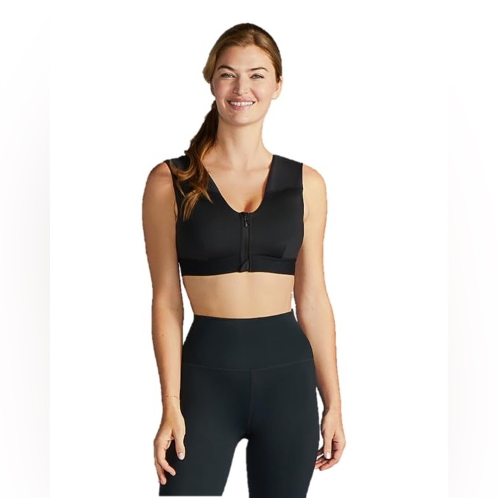 Tommie Copper Zip Up Shoulder Support Bra Black XL NEW WITH TAGS - Picture 14 of 14
